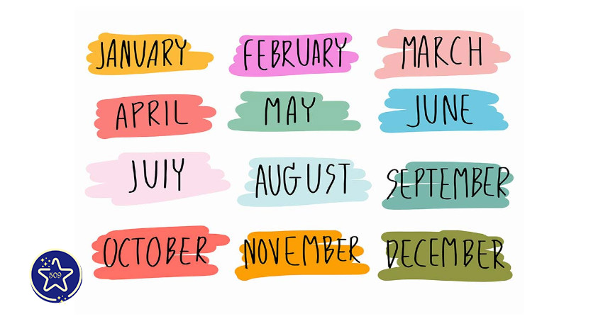 ماه های میلادی و شمسی به ترتیب چهار فصل سال